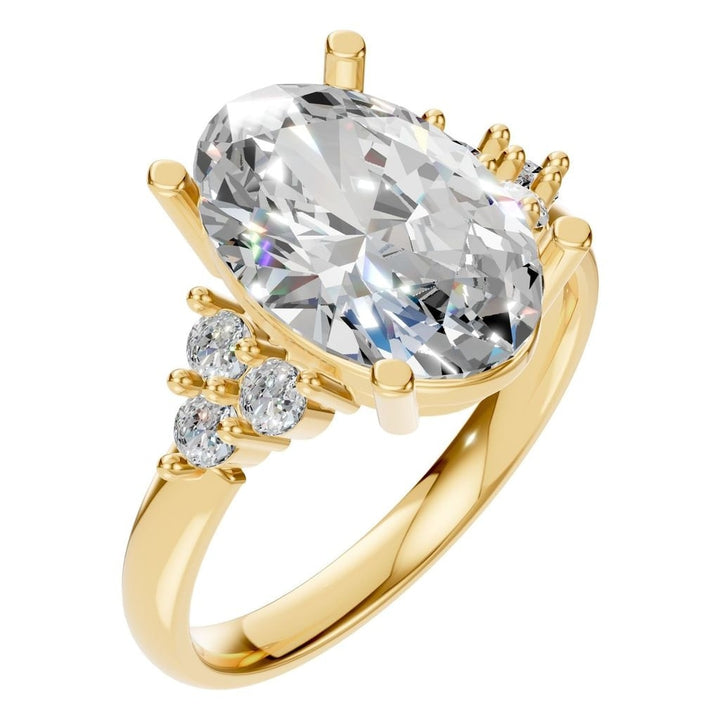 Seven Stone Ring Mounting - Oval 12x8mm