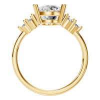 RI-9895 Yellow Gold Ring SET - Top View