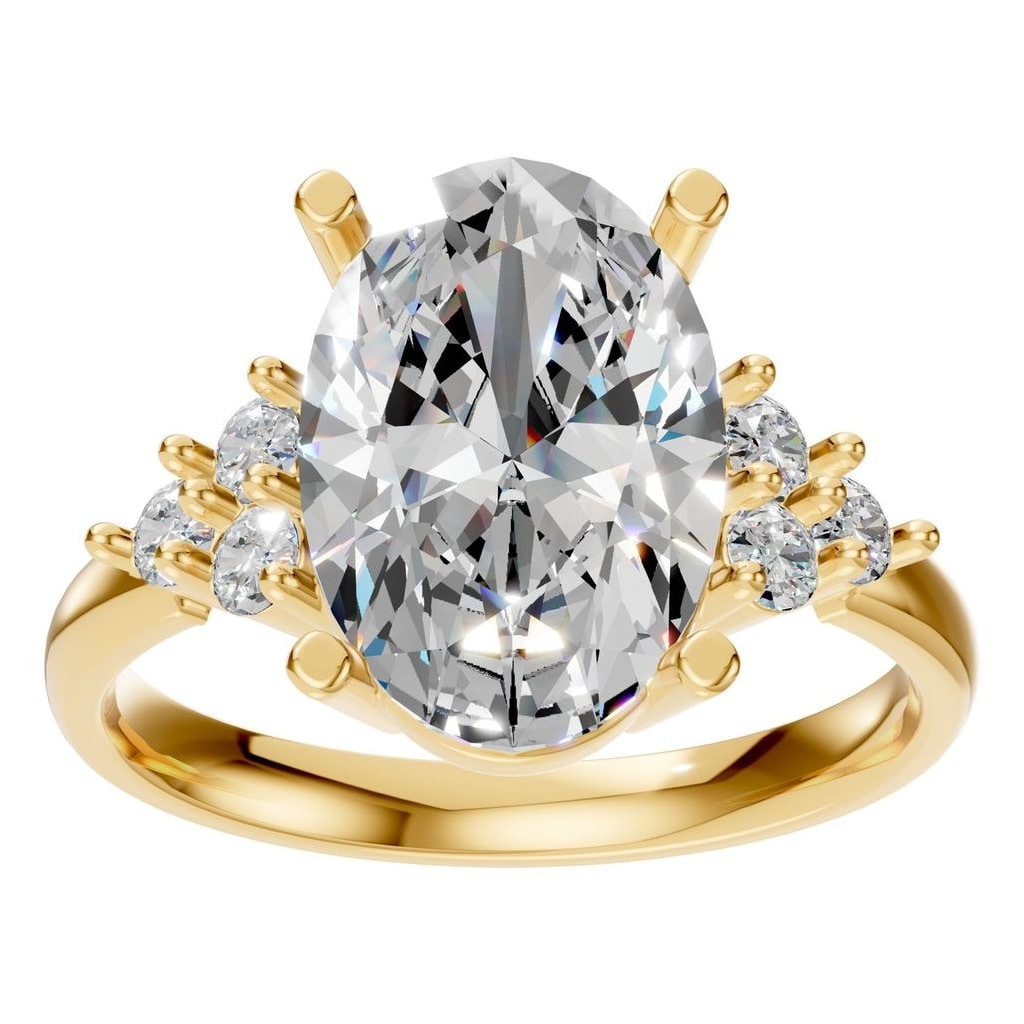 RI-9895 Yellow Gold Ring SET - Front View