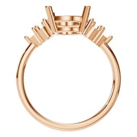 RI-9895 Rose Gold Ring UNSET - Top View