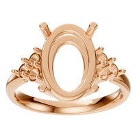 RI-9895 Rose Gold Ring UNSET - Front View