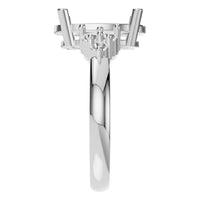 RI-9895 White Gold Ring UNSET - Side View