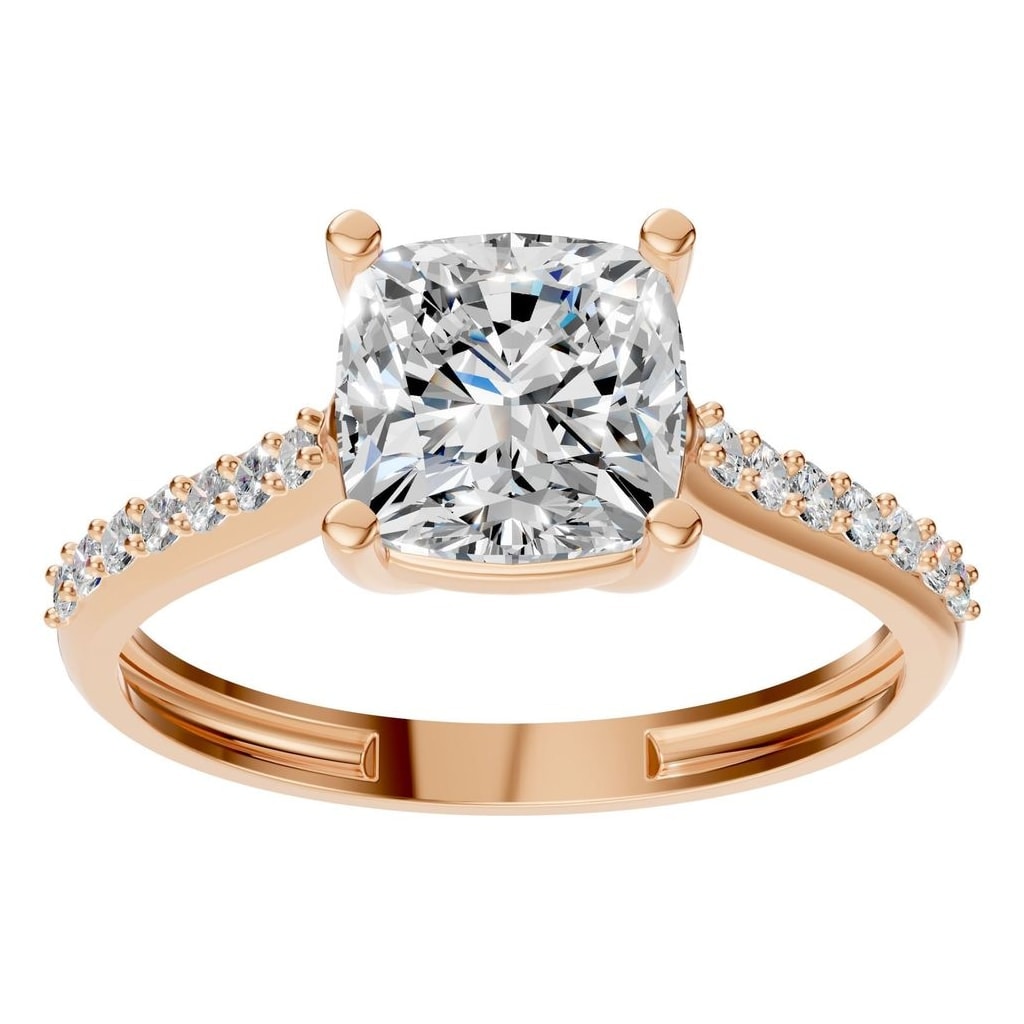 RI-9910 Rose Gold Ring SET - Front View