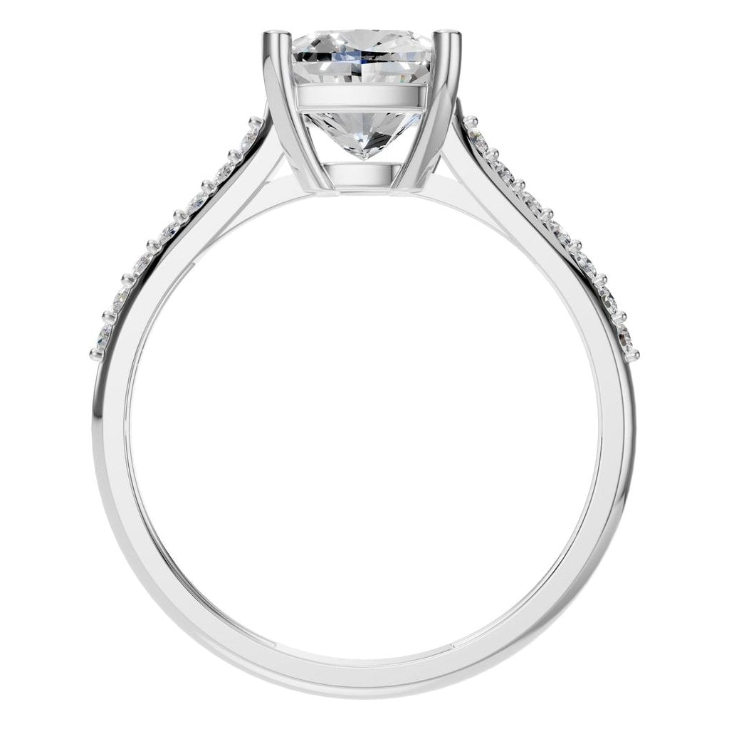 RI-9910 White Gold Ring SET - Top View