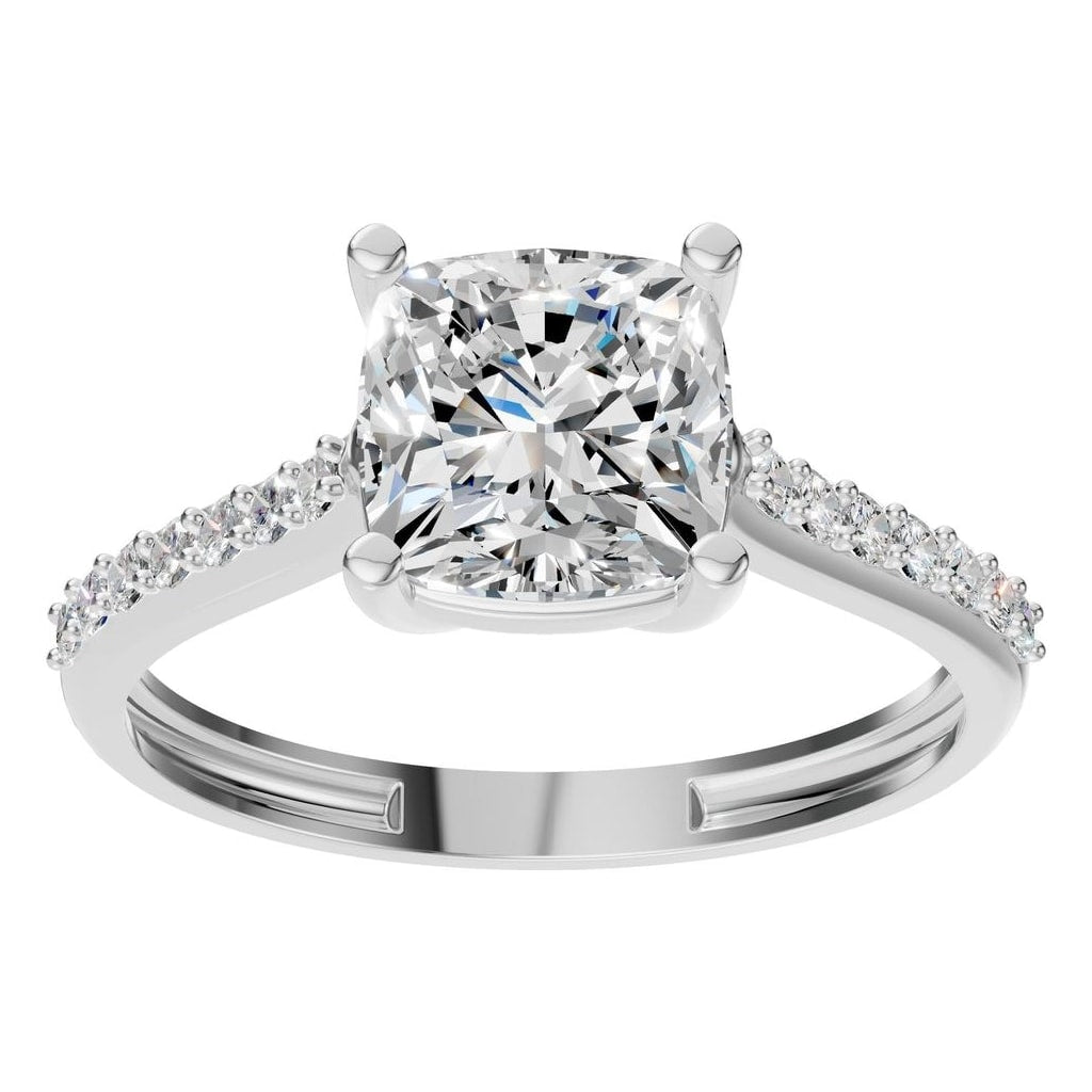 RI-9910 White Gold Ring SET - Front View