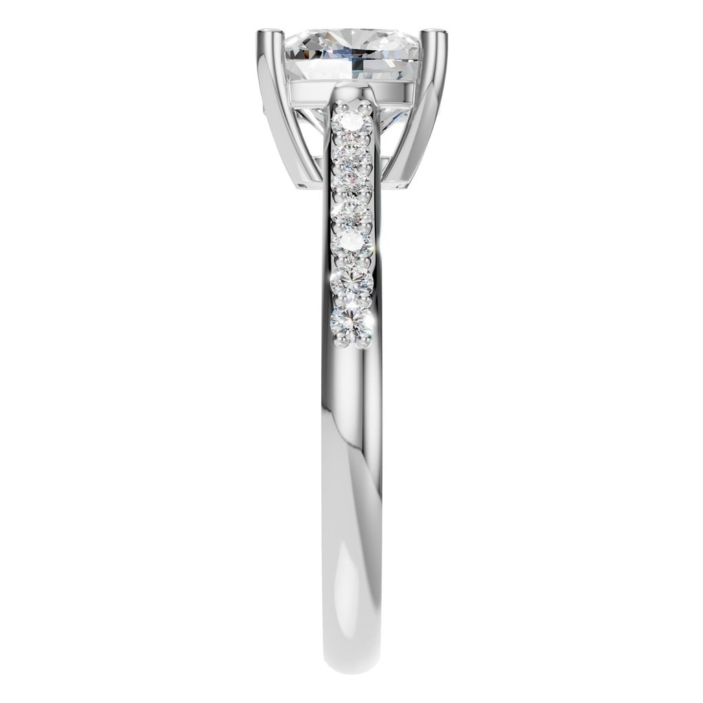 RI-9910 White Gold Ring SET - Side View