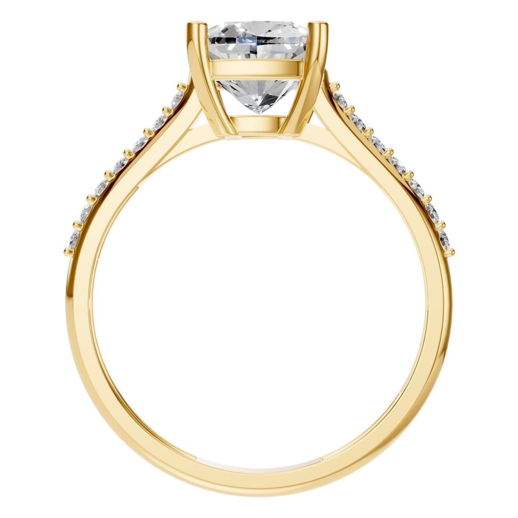 RI-9910 Yellow Gold Ring SET - Top View
