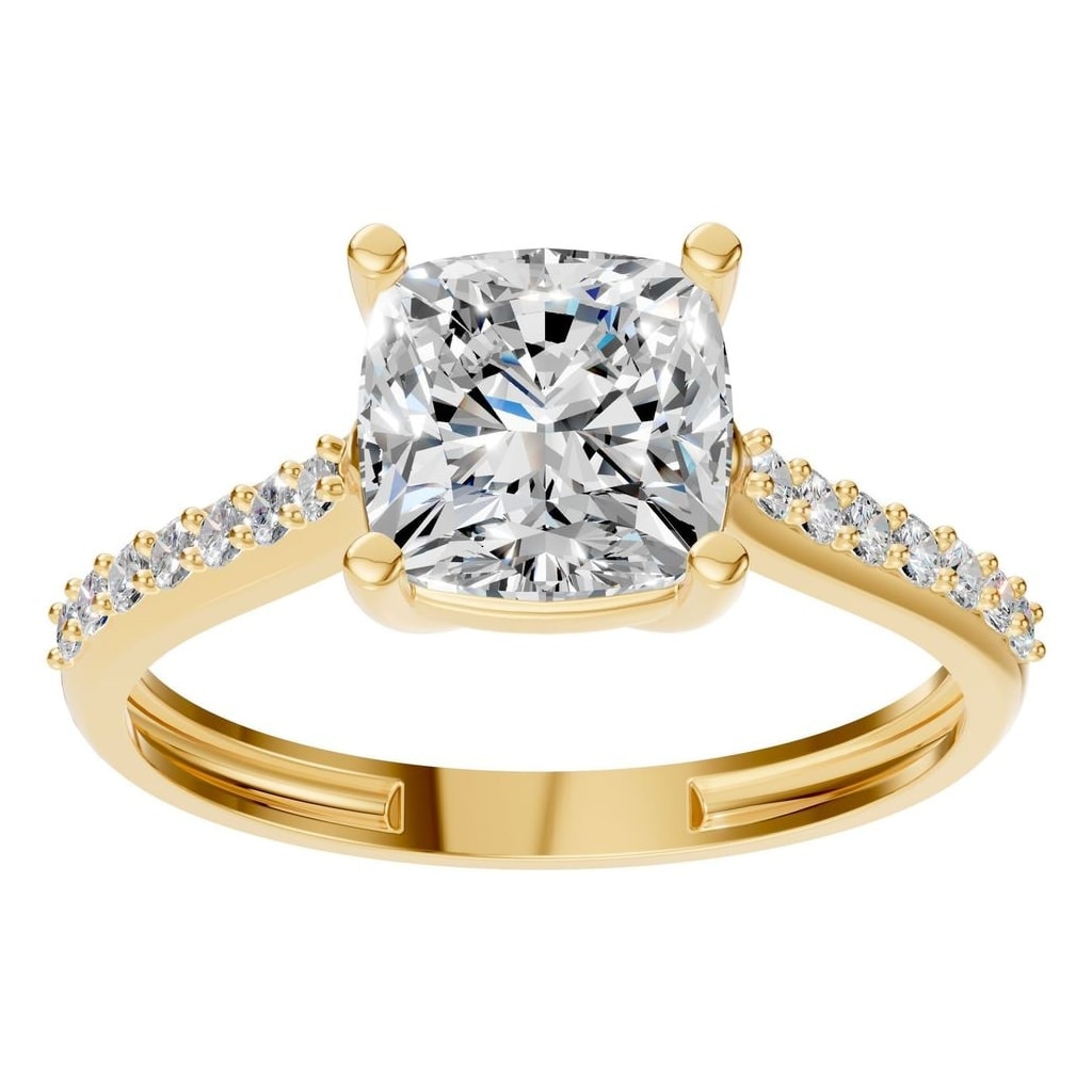 RI-9910 Yellow Gold Ring SET - Front View
