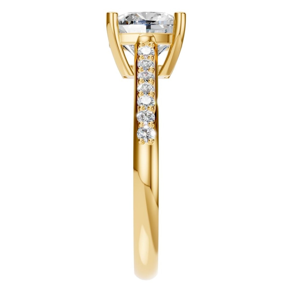 RI-9910 Yellow Gold Ring SET - Side View