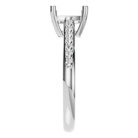 RI-9910 White Gold Ring UNSET - Side View