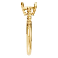 RI-9910 Yellow Gold Ring UNSET - Side View