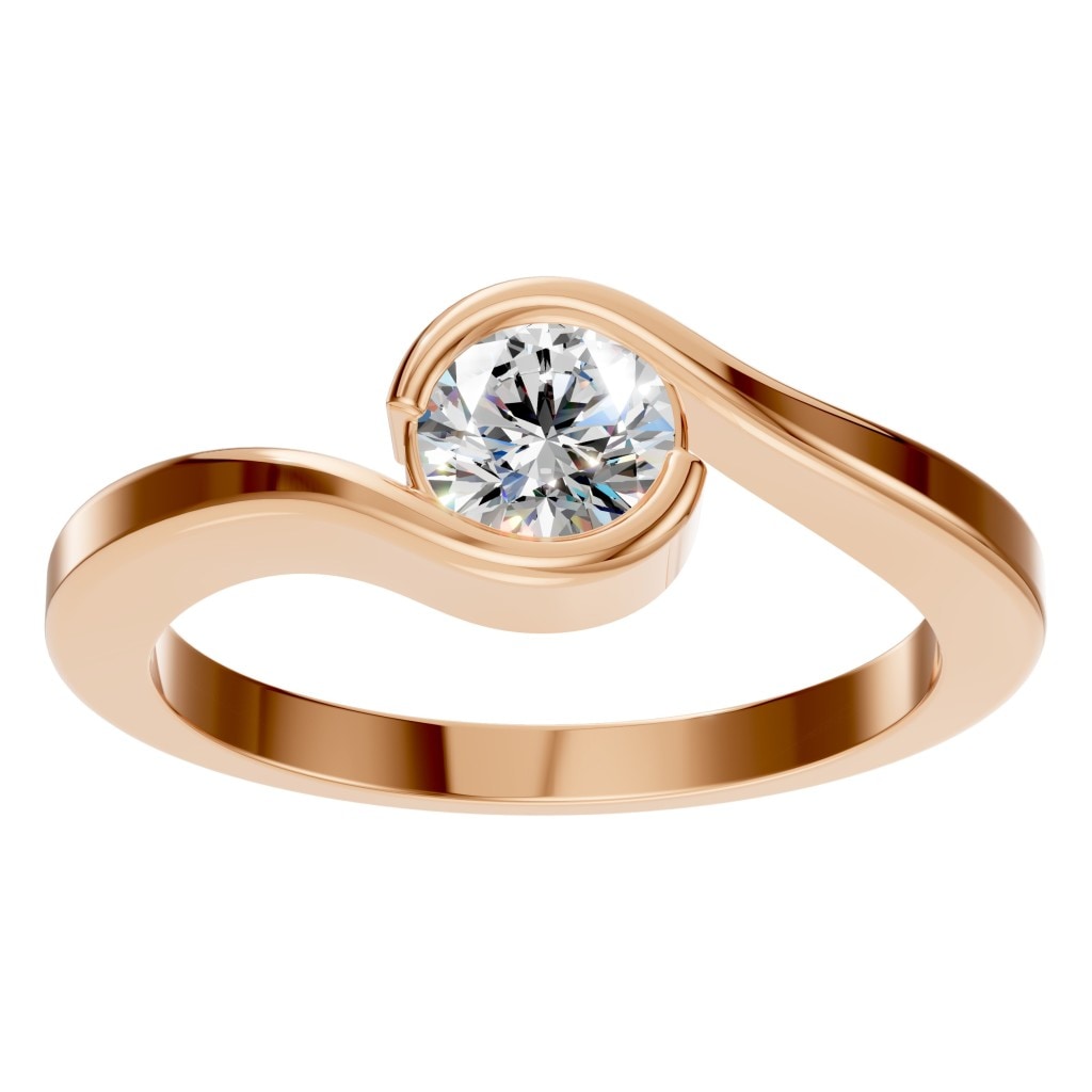 RI-9953 Rose Gold Ring SET - Front View