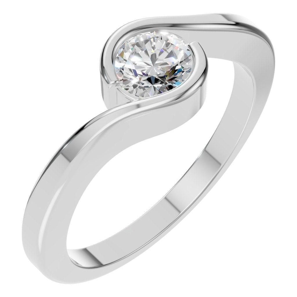 RI-9953 White Gold Ring SET - Main View