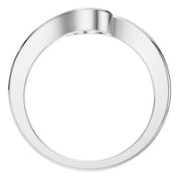 RI-9953 White Gold Ring SET - Top View