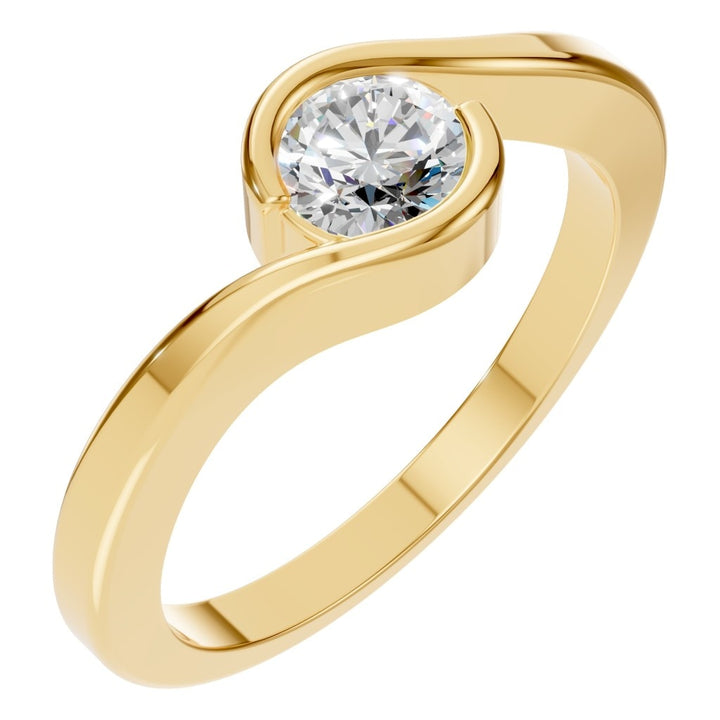 Twisted Solitaire Ring Mounting - Round 5mm