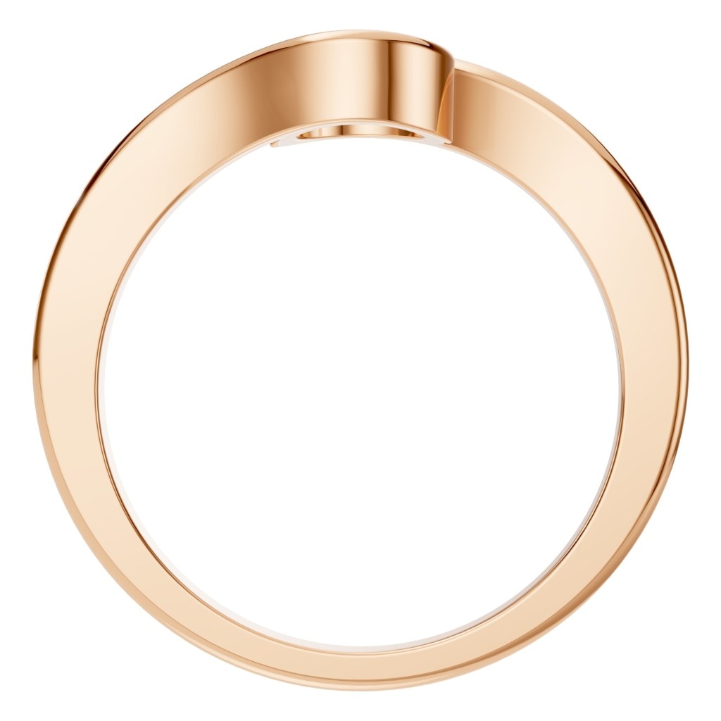 RI-9953 Rose Gold Ring UNSET - Top View