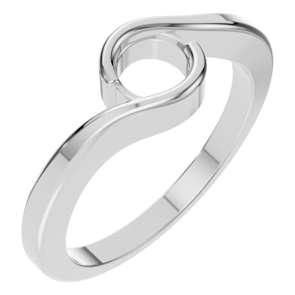 RI-9953 White Gold Ring UNSET - Main View