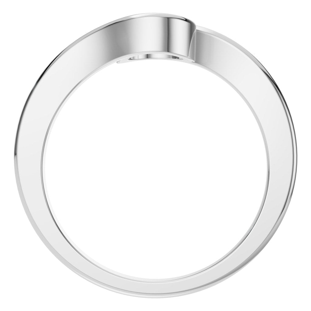 RI-9953 White Gold Ring UNSET - Top View