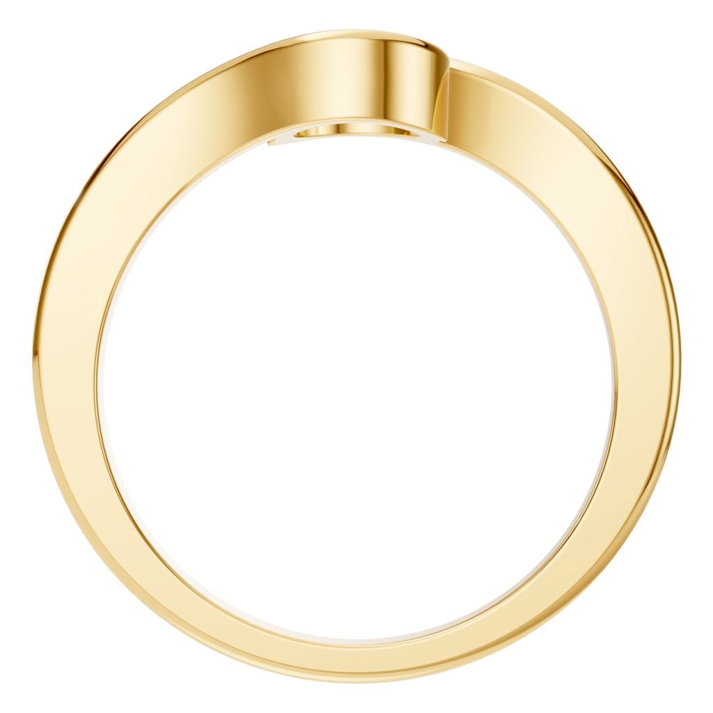 RI-9953 Yellow Gold Ring UNSET - Top View