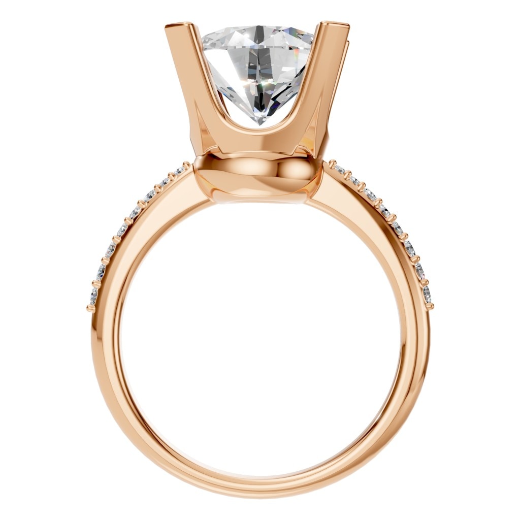 RI-9962 Rose Gold Ring SET - Top View