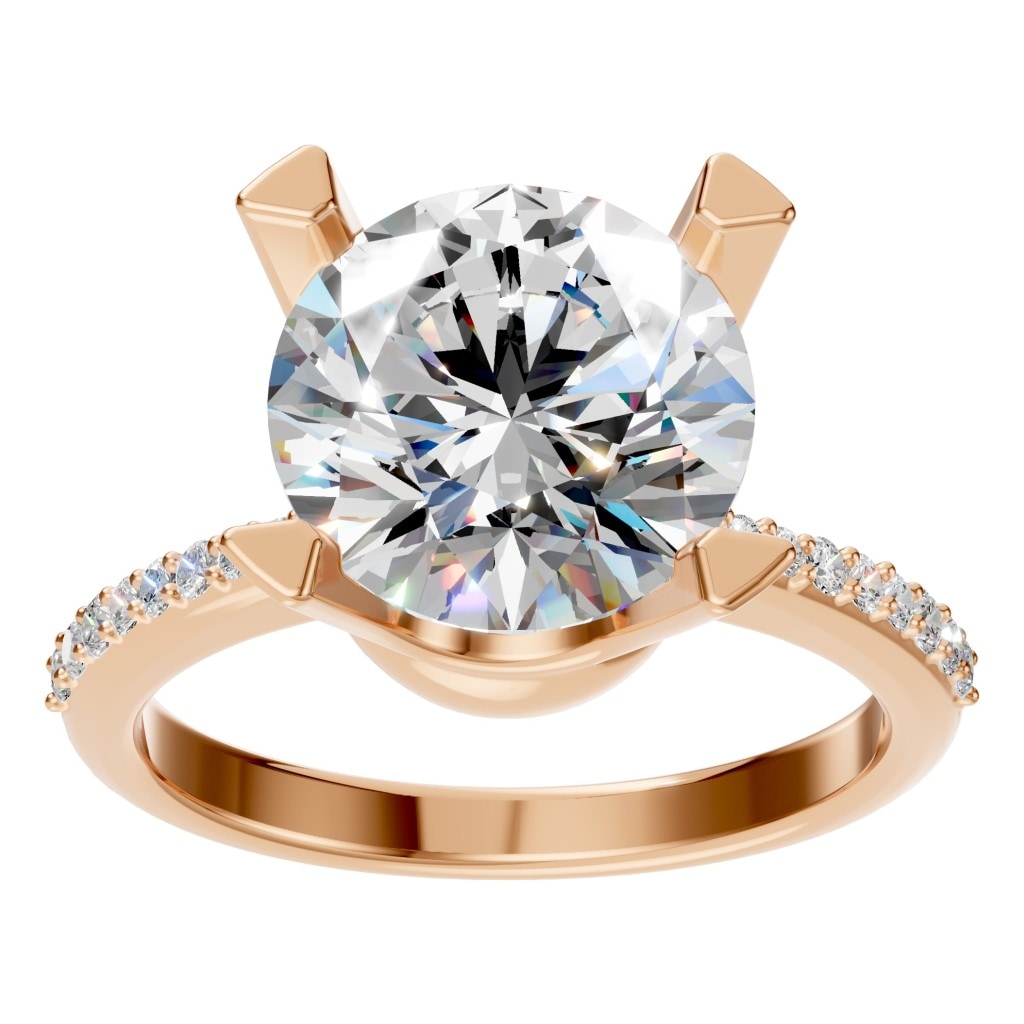 RI-9962 Rose Gold Ring SET - Front View