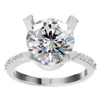 RI-9962 White Gold Ring SET - Front View