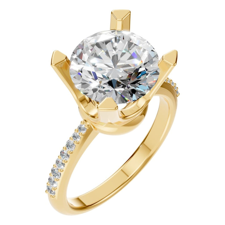 Accented Solitaire Ring Mounting - Round 9.1mm