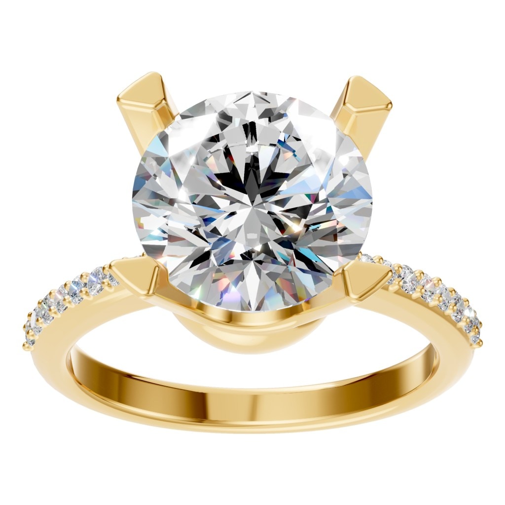 RI-9962 Yellow Gold Ring SET - Front View