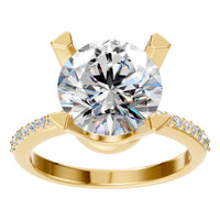 RI-9962 Yellow Gold Ring SET - Front View