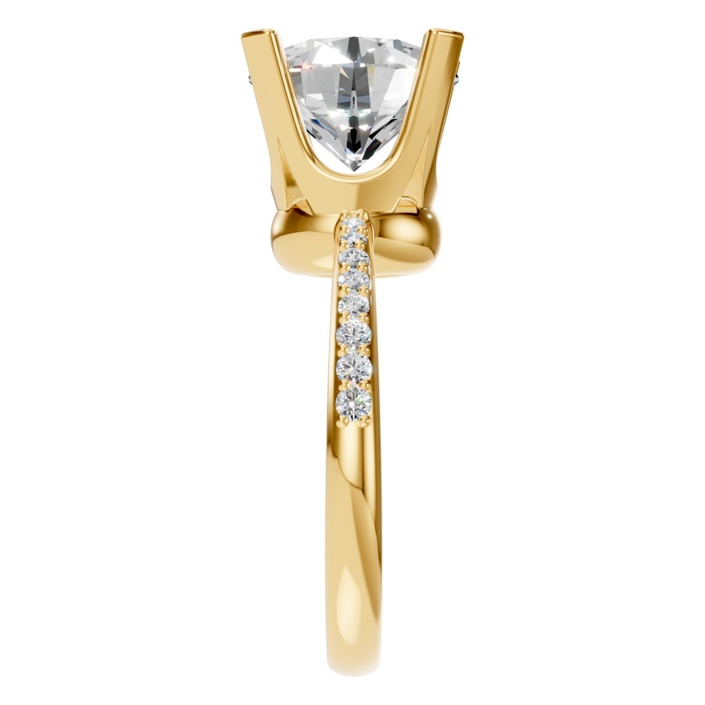 RI-9962 Yellow Gold Ring SET - Side View
