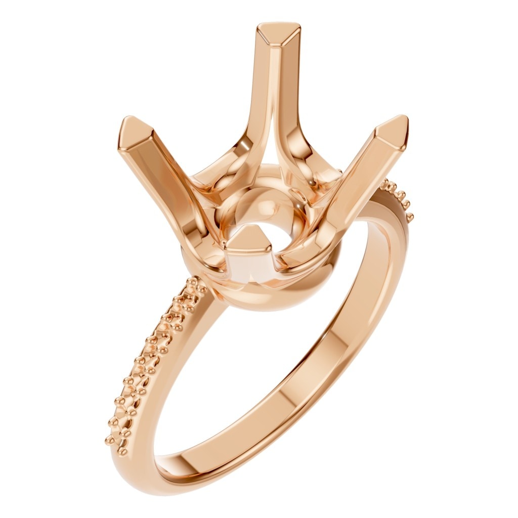 RI-9962 Rose Gold Ring UNSET - Main View