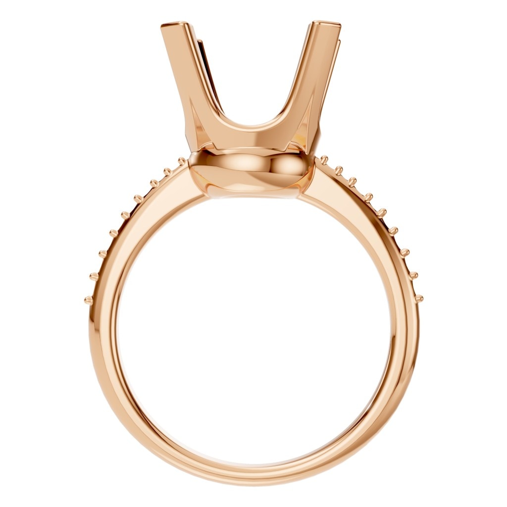 RI-9962 Rose Gold Ring UNSET - Top View