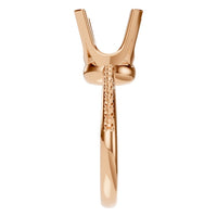 RI-9962 Rose Gold Ring UNSET - Side View