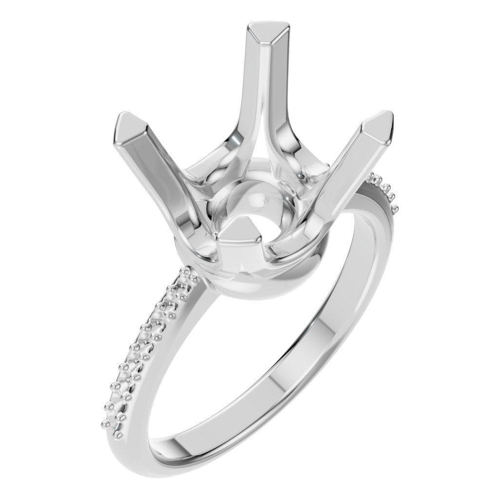 RI-9962 White Gold Ring UNSET - Main View