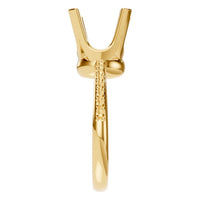 RI-9962 Yellow Gold Ring UNSET - Side View