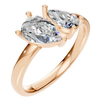 RI-9974 Rose Gold Ring SET - Main View