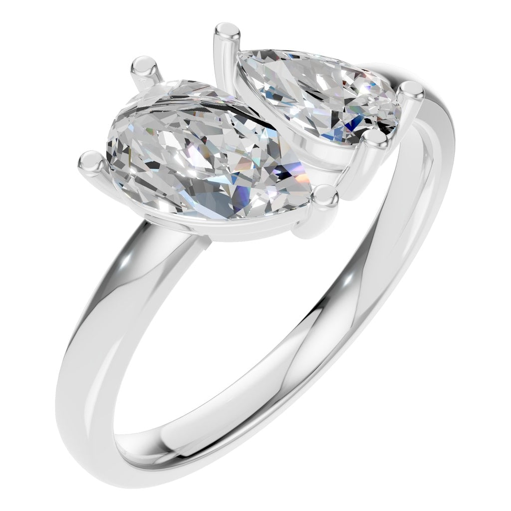 RI-9974 White Gold Ring SET - Main View