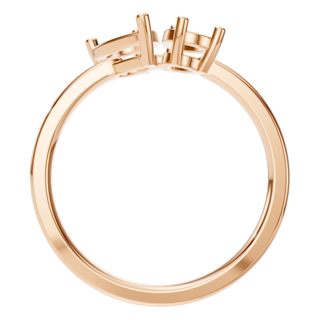 RI-9974 Rose Gold Ring UNSET - Top View