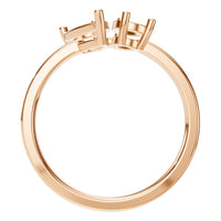 RI-9974 Rose Gold Ring UNSET - Top View