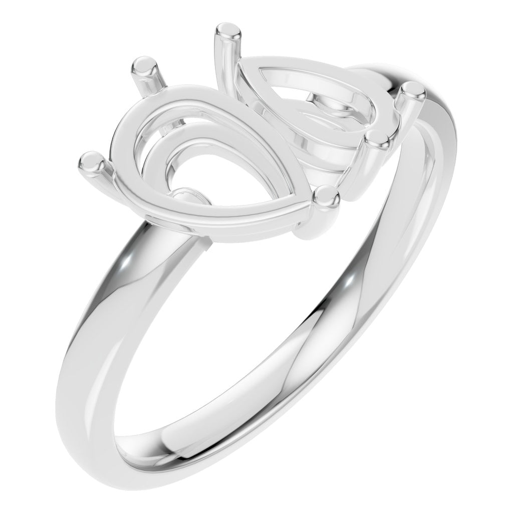RI-9974 White Gold Ring UNSET - Main View