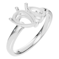 RI-9974 White Gold Ring UNSET - Main View