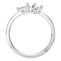 RI-9974 White Gold Ring UNSET - Top View