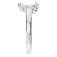RI-9974 White Gold Ring UNSET - Side View
