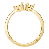 RI-9974 Yellow Gold Ring UNSET - Top View