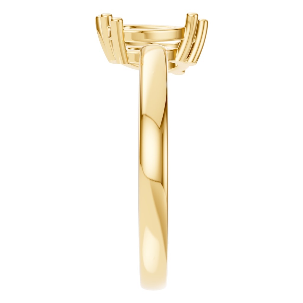 RI-9974 Yellow Gold Ring UNSET - Side View