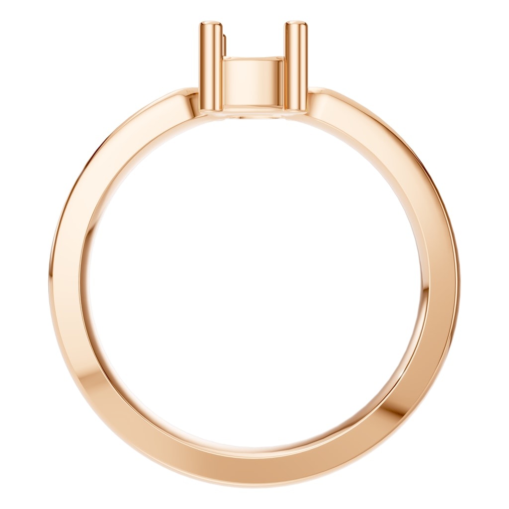 RI-9975 Rose Gold Ring UNSET - Top View