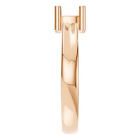 RI-9975 Rose Gold Ring UNSET - Side View