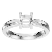 RI-9975 White Gold Ring UNSET - Front View