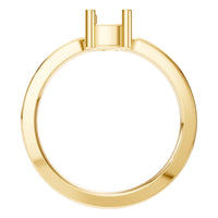 RI-9975 Yellow Gold Ring UNSET - Top View