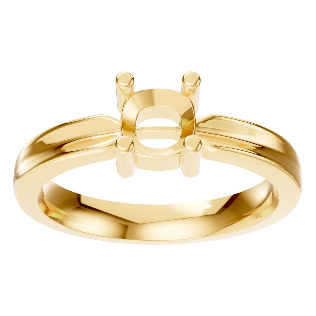 RI-9975 Yellow Gold Ring UNSET - Front View
